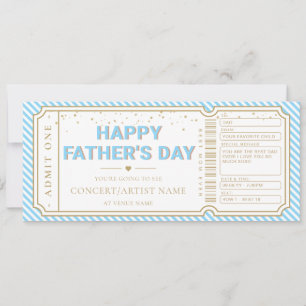 Carte cadeau de billet pour le concert de la Fête