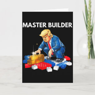 Carte Cadeau de blocs de construction Funny Trump Master
