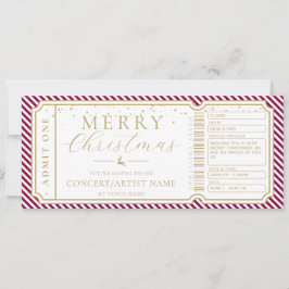 Carte cadeau de bon de cadeau de bon de concert de