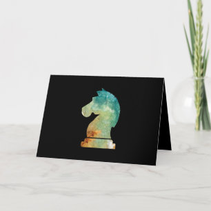 Carte Cadeau de cavalier d'échecs pour amateur d'échecs