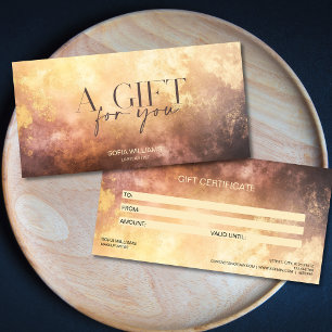 Carte cadeau de certificat Blush Dusty moderne