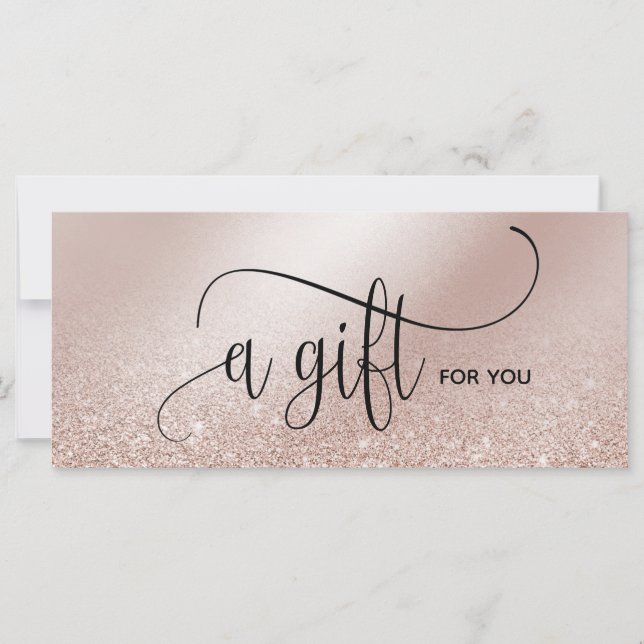 Carte cadeau de certificat Blush rose simple et mo (Devant)