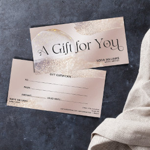 Carte cadeau de certificat de Parties scintillant 