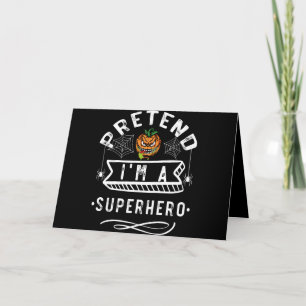 Carte Cadeau de costume d'Halloween de super-héros préte