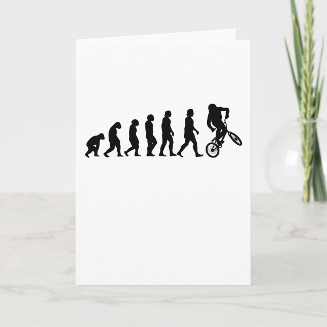 Carte Cadeau de cycliste de vélo BMX Evolution (Devant)