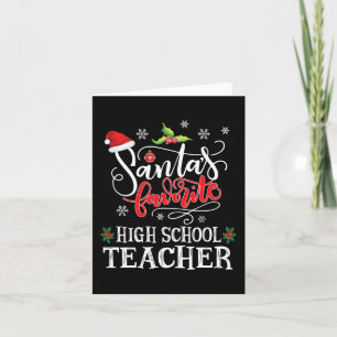 Carte Cadeau de fête de Noël préféré pour professeur de 