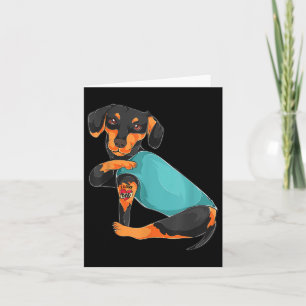 Carte Cadeau de Fête des Pères Drôle de Papa Chien Dachs