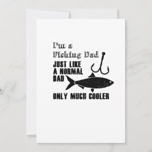 Carte Cadeau de fête des pères pour le papa de pêche de