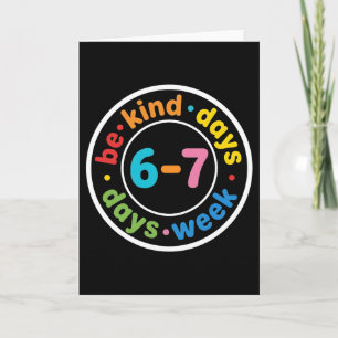 Carte Cadeau de gentillesse positif 6-7 jours par semain
