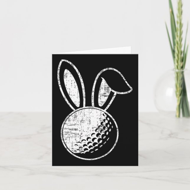 Carte Cadeau de golf drôle d'oreilles de lapin de Pâques (Devant)