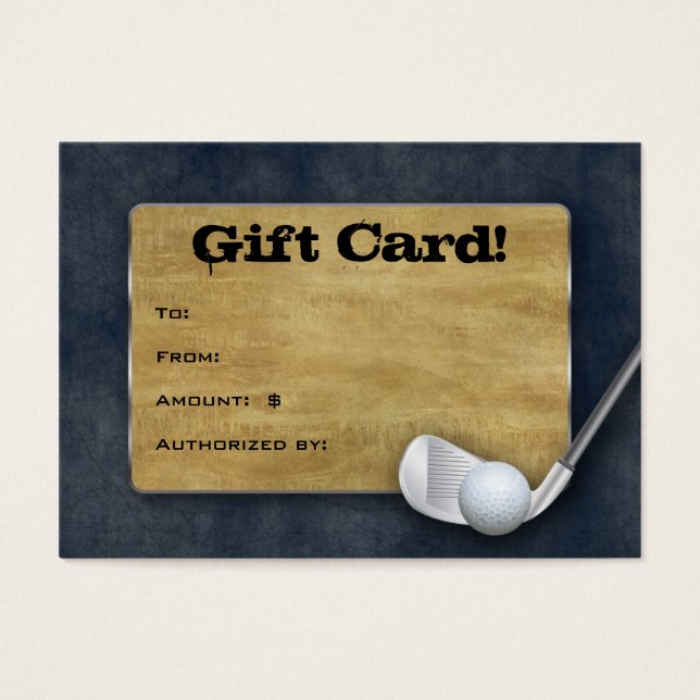 Carte cadeau de golf - Fête des pères Blue Denim (Devant)