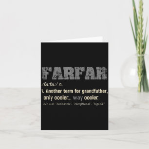 Carte Cadeau de grand-père drôle définition suédois Farf