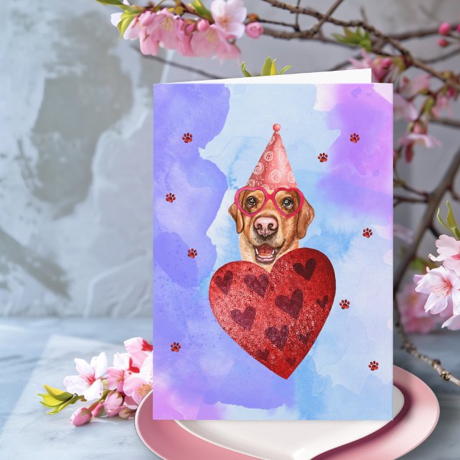 Carte Cadeau de la Saint-Valentin pour chien Labrador vi (Créateur téléchargé)