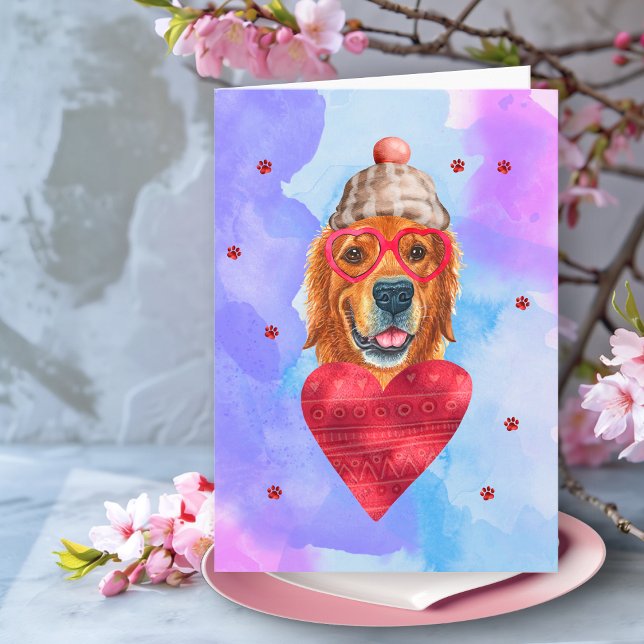 Carte Cadeau de la Saint-Valentin pour chien Retriever d (Créateur téléchargé)