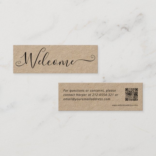 Carte cadeau de location de maison QR (Devant / Derrière)