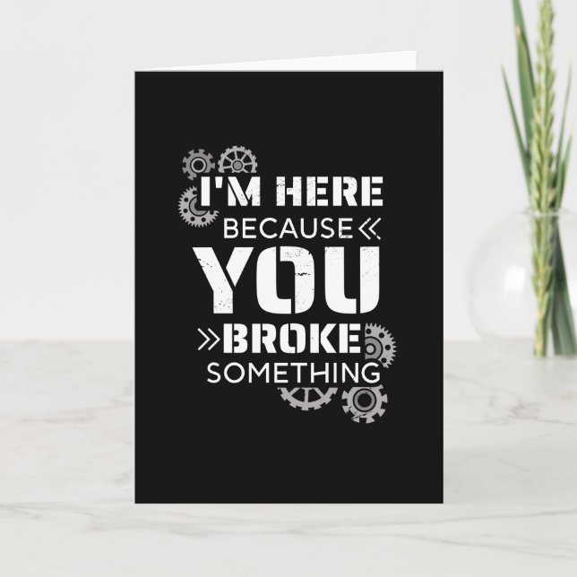 Carte Cadeau de mécanicien (Devant)