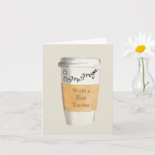 Carte cadeau de meilleur enseignant personnalisé a