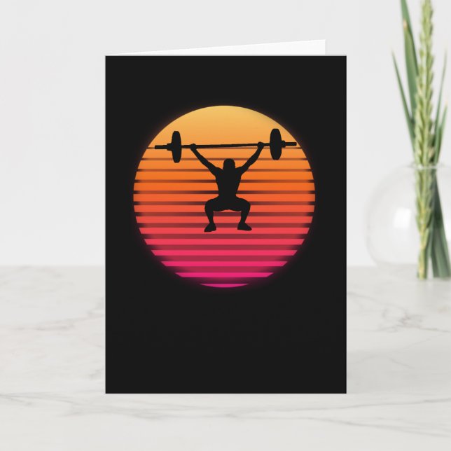 Carte Cadeau de musculation Retro Sunset (Devant)