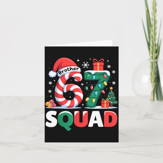 Carte Cadeau de Noël 67 Équipe Frère 6-7 Drôle Cadeau Co (Devant)