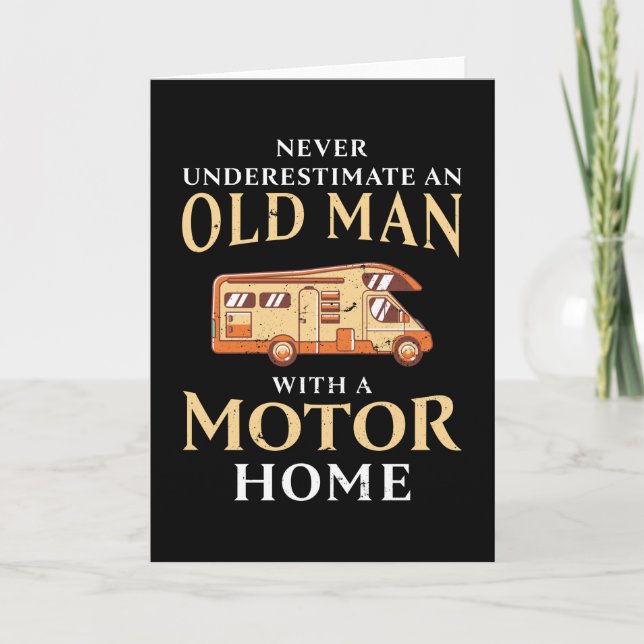Carte Cadeau de Noël Caravane Homme Drôle (Devant)