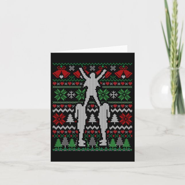 Carte Cadeau de Noël Cheer Pom-pom girl (Devant)