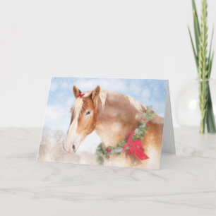 Carte cadeau de Noël Cheval