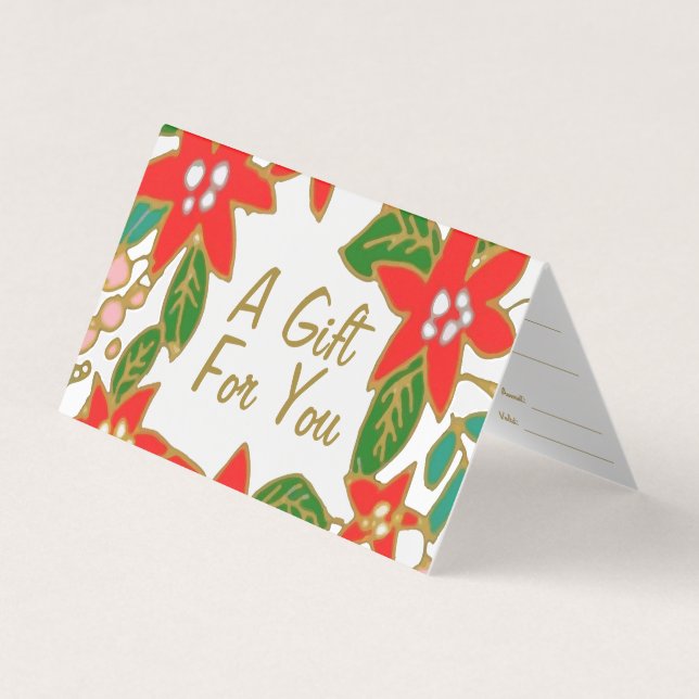 Carte cadeau de Noël Festive (Devant)
