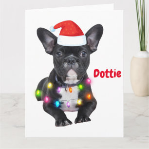 Carte cadeau de noël frenchies pour les amateurs de boul