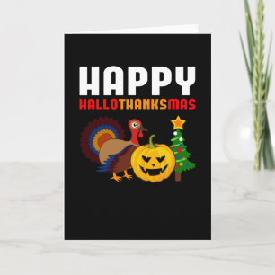 Carte Cadeau de Noël Hallothanksmas Halloween