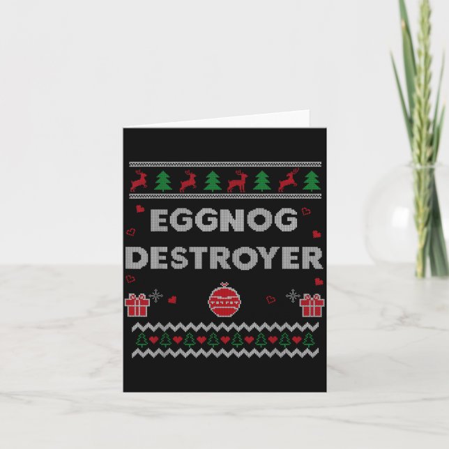 Carte Cadeau de Noël laid drôle pour amateur de lait de  (Devant)