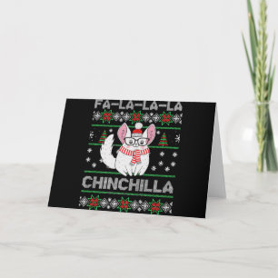 Carte Cadeau de Noël laid pour l'amour de Chinchilla