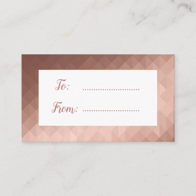 Carte cadeau de noël or rose noms personnalisés (Devant)