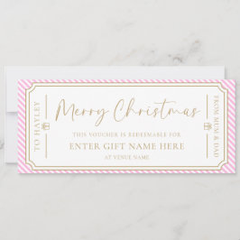 Carte cadeau de Noël Pink Stripe