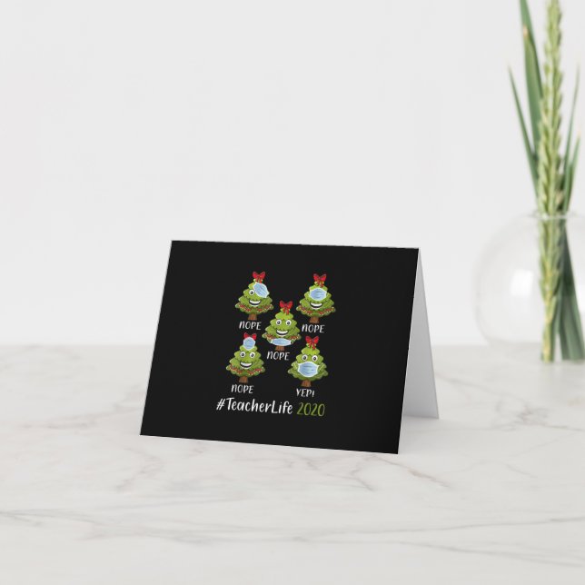 Carte Cadeau de Noël pour enseignant en 2020 portant un  (Devant)