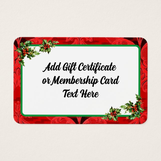 Carte cadeau de Noël rouge pour entreprise (Devant)