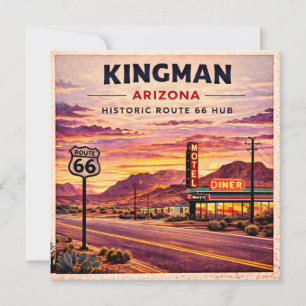 Carte Cadeau de papeterie de voyage Kingman Route 66 Ari