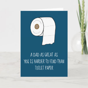 Carte Cadeau de papier toilette drôle pour la fête des p