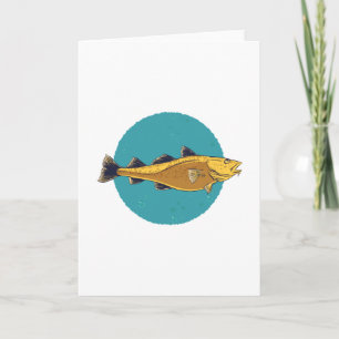 Carte Cadeau de pêche de la morue pour pêcheur