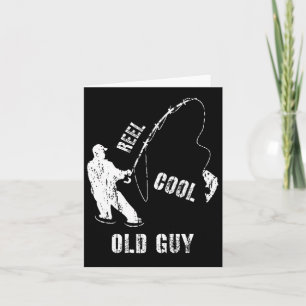 Carte Cadeau de pêcheur de poisson de vieux type de pêch