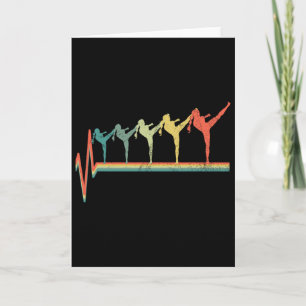 Carte Cadeau de rythme cardiaque de kickboxing drôle de 
