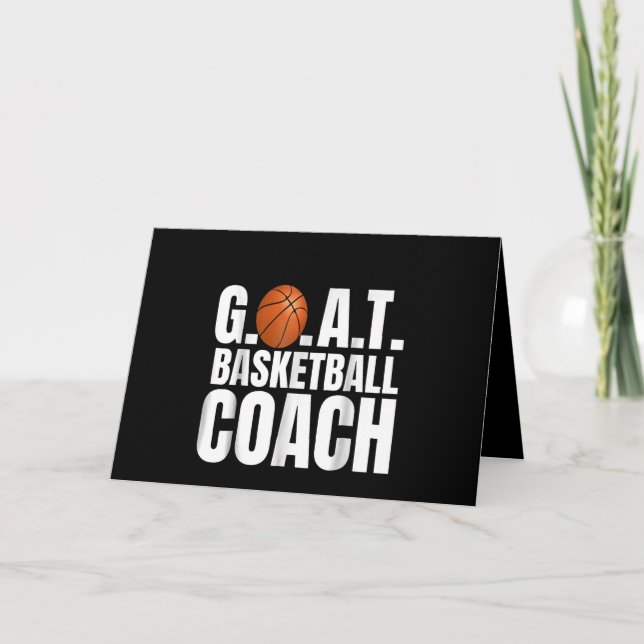 Carte Cadeau d'entraîneur de basketball de chèvre (Devant)