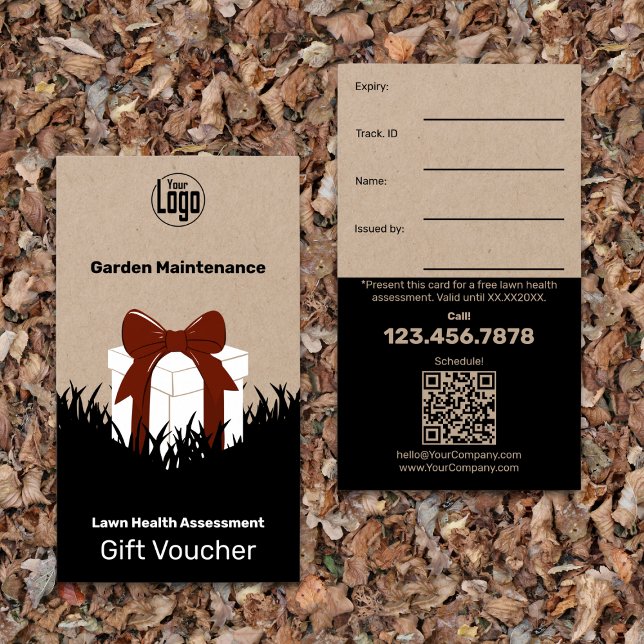Carte cadeau d'entretien de jardin gratuit (Complimentary Garden Maintenance Gift Voucher Card)