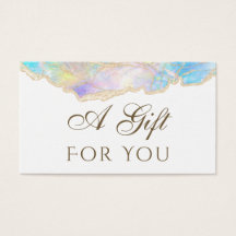 Carte cadeau design opal bleu