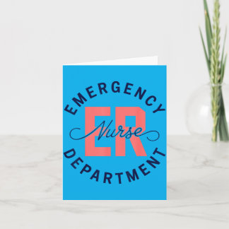 Carte Cadeau d'infirmière d'urgence du service des urgen
