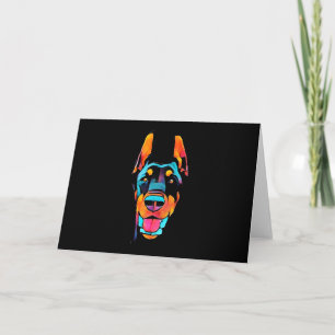 Carte Cadeau Doberman Doberman Coloré