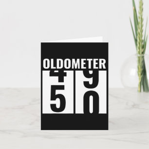 Carte Cadeau drôle 50 50 ans Hommes Femmes Oldometer 49