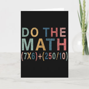 Carte Cadeau drôle de mème de maths pour enseignant, hom
