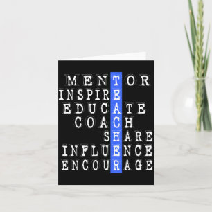 Carte Cadeau drôle de mentor d'enseignant pour le person