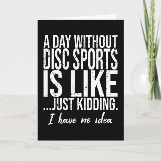 Carte Cadeau drôle de sports de disque (Devant)