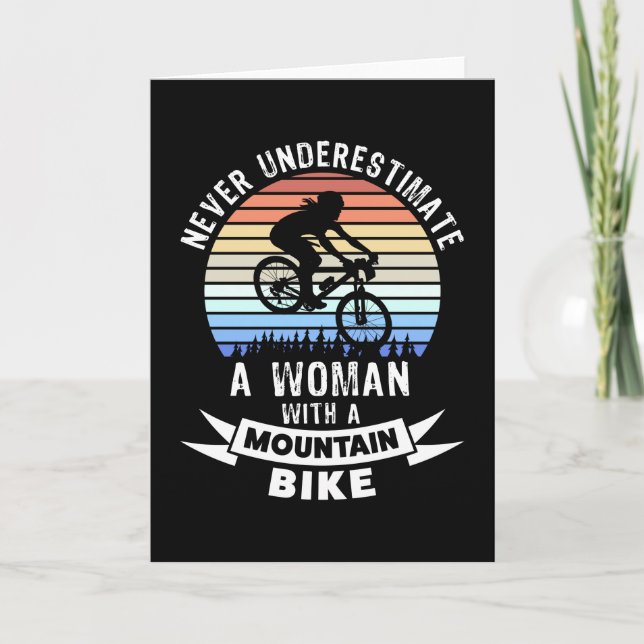 Carte Cadeau drôle de VTT pour femmes (Devant)
